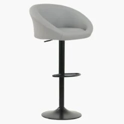 Rue Grey Faux Leather Barstool With Arms