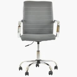 Ryder Dark Grey Faux Leather Swivel Home Office Chair -Furniture Specialty Store ryder dark grey 4