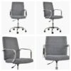 Ryder Dark Grey Fabric Swivel Home Office Chair -Furniture Specialty Store ryder dark grey fab white