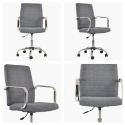 Ryder Dark Grey Fabric Swivel Home Office Chair