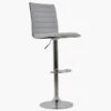 Santos Grey Fabric Chrome Base Barstool -Furniture Specialty Store santos grey fabric 1 1