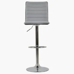 Santos Grey Fabric Chrome Base Barstool -Furniture Specialty Store santos grey fabric 3