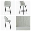 Scada Cream Boucle Black Leg Bar Stool -Furniture Specialty Store scada cream boucle black leg 5