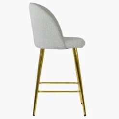 Scada Cream Boucle Gold Leg Barstool -Furniture Specialty Store scada cream boucle gold leg 3