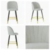 Scada Cream Boucle Black Gold Leg Barstool -Furniture Specialty Store scada cream boucle gold tip 5