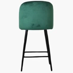 Scada Green Velvet Black Leg Bar Stool -Furniture Specialty Store scada green black 4