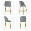 Scada Grey Boucle Gold Leg Kitchen Stool -Furniture Specialty Store scada grey boucle gold 5