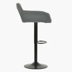 Sirius Dark Grey Faux Leather Breakfast Stool With Arms -Furniture Specialty Store sirius dark grey 2