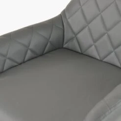 Sirius Dark Grey Faux Leather Breakfast Stool With Arms -Furniture Specialty Store sirius dark grey 4