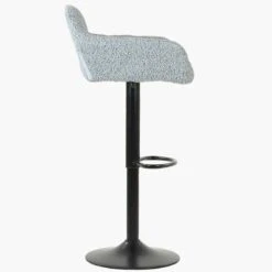 Sirius Stone Grey Boucle Bar Stool With Arms -Furniture Specialty Store sirius grey boucle 1