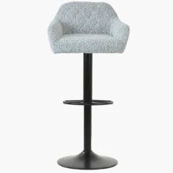 Sirius Stone Grey Boucle Bar Stool With Arms -Furniture Specialty Store sirius grey boucle 3