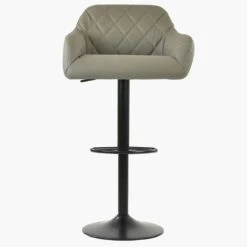 Sirius Taupe Faux Leather Kitchen Stool With Arms -Furniture Specialty Store sirius taupe 1