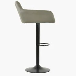 Sirius Taupe Faux Leather Kitchen Stool With Arms -Furniture Specialty Store sirius taupe 2