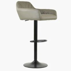 Sirius Taupe Faux Leather Kitchen Stool With Arms -Furniture Specialty Store sirius taupe 3