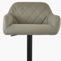 Sirius Taupe Faux Leather Kitchen Stool With Arms -Furniture Specialty Store sirius taupe 4