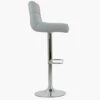 Skye Grey Faux Leather Chrome Base Barstool -Furniture Specialty Store skye grey 1 4