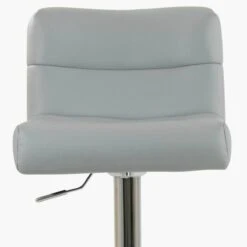 Skye Grey Faux Leather Chrome Base Barstool -Furniture Specialty Store skye grey 5