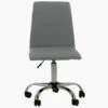 Skylar Grey Leather Small Swivel Desk Chair -Furniture Specialty Store skylar grey 1 4