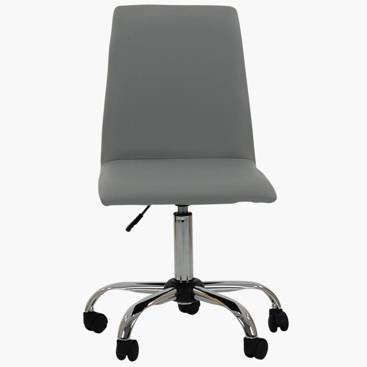 Skylar Grey Leather Small Swivel Desk Chair 3 Skylar Grey Leather Small Swivel Desk Chair