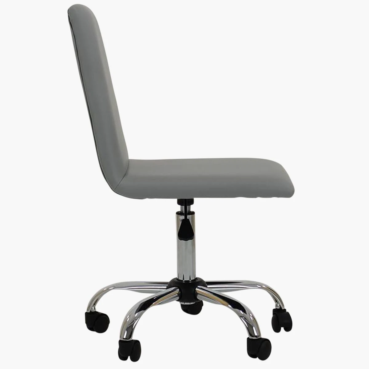 Skylar Grey Leather Small Swivel Desk Chair 4 Skylar Grey Leather Small Swivel Desk Chair - Image 2