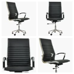 Spark Black Faux Leather Swivel & Recline Office Chair