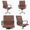 Spark Vintage Brown Faux Leather Swivel & Recline Office Chair -Furniture Specialty Store spark brown white 1