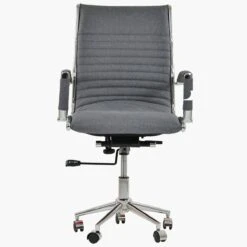 Spark Grey Fabric Swivel & Recline Office Chair