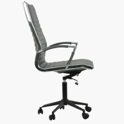 Instow Executive Grey Faux Leather Swivel & Recline Office Chair -Furniture Specialty Store spark grey black 2