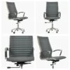 Spark Grey Leather Swivel & Recline Office Chair -Furniture Specialty Store spark grey white 1