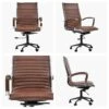 Instow Executive Brown Faux Leather Swivel & Recline Office Chair -Furniture Specialty Store spark vintage black white