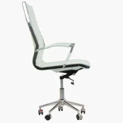 Spark White Faux Leather Swivel & Recline Office Chair -Furniture Specialty Store spark white 2 1