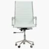 Spark White Faux Leather Swivel & Recline Office Chair -Furniture Specialty Store spark white 3 1
