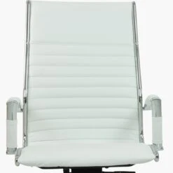 Spark White Faux Leather Swivel & Recline Office Chair -Furniture Specialty Store spark white 4 1