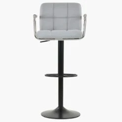 Spruce Grey Fabric Barstool With Arms -Furniture Specialty Store spruce light grey fabric 3