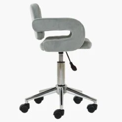 Stanford Grey Velvet Small Home Swivel Office Chair -Furniture Specialty Store stanford grey 3