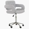 Stanford Grey Fabric Small Swivel Desk Chair 2 Stanford Grey Fabric Small Swivel Desk Chair -Furniture Specialty Store stanford grey fabric 1 1