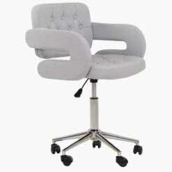 Stanford Grey Fabric Small Swivel Desk Chair -Furniture Specialty Store stanford grey fabric 3 1