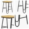 Strand Industrial Wood Wood Black Leg Barstool -Furniture Specialty Store strand white