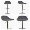 Texas Grey Fabric Chrome Base Barstool -Furniture Specialty Store texas bar stool charcoal fabric 5