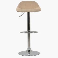 Texas Brown Fabric Chrome Base Bar Stool -Furniture Specialty Store texas oatmeal bar stool 2