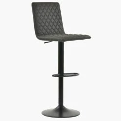 Titan Vintage Black Faux Leather Black Base Breakfast Stool -Furniture Specialty Store titan vintage black 1