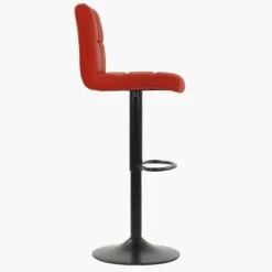Troy Red Faux Leather Black Base Bar Stool -Furniture Specialty Store tory red 2