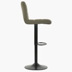 Troy Taupe Faux Leather Black Base Kitchen Stool -Furniture Specialty Store tory taupe 2