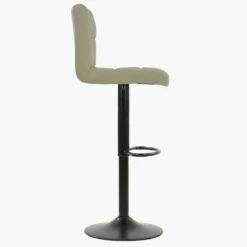 Troy Cream Faux Leather Black Base Barstool -Furniture Specialty Store troy cream 2