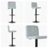 Troy Grey Boucle Black Base Bar Stool -Furniture Specialty Store troy grey boucle 4