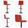Troy Red Faux Leather Black Base Bar Stool -Furniture Specialty Store troy red 5