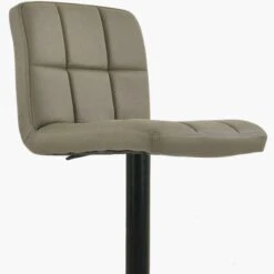 Troy Taupe Faux Leather Black Base Kitchen Stool -Furniture Specialty Store troy taupe 4