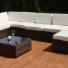 Valencia 8 Seater Modular Garden Rattan Corner Sofa Set With Table Brown -Furniture Specialty Store valencia corner set brown 1 5