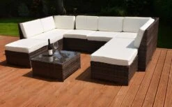 Valencia 8 Seater Garden Rattan Corner Sofa Set With Table Grey -Furniture Specialty Store valencia corner set brown 2 4