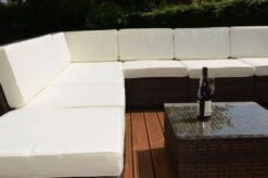 Valencia 8 Seater Modular Garden Rattan Corner Sofa Set With Table Brown -Furniture Specialty Store valencia corner set brown 5 5